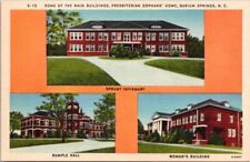 Barium Springs, North Carolina Postcard "Presbyterian Orphans' Home" / Linen for sale  Shipping to South Africa