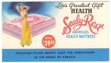 1942 Sealy Rest - America's Health Mattress Still $39.50 ad blotter for sale  Shipping to South Africa