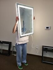 backlit led mirror for sale  Walnut