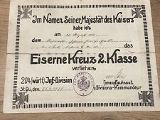 Urkunde ek2 1914 gebraucht kaufen  Deutschland