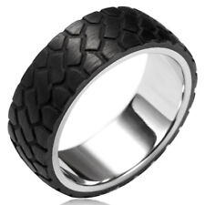 Anillo de superposición de fibra de carbono forjada con banda de rodadura de neumáticos de acero inoxidable 8 mm | grabado gratuito segunda mano  Embacar hacia Argentina