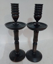 Pair wooden candlesticks for sale  CHELMSFORD