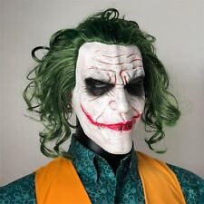 El Caballero Oscuro Batman Joker Máscara de Látex con Cabello Verde Tocado COS Halloween segunda mano  Embacar hacia Mexico