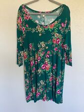 Pioneer Woman Dk. Vestido verde floral LS - Feminino tamanho XL - Novo sem etiquetas! comprar usado  Enviando para Brazil