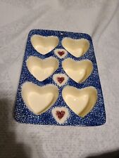 Esponja azul vintage cerâmica em forma de coração muffin cupcake assadeira namorados comprar usado  Enviando para Brazil