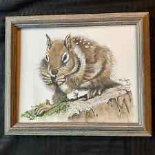 Vintage chipmunk painting for sale  Grass Valley