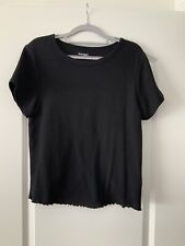 Camiseta feminina Old Navy tamanho XL alta preta manga curta malha com nervuras cropped comprar usado  Enviando para Brazil