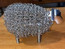 Wiggle Silver Lamb Coiled Wired Sculpture Farmhouse Sheep for sale  Shipping to South Africa