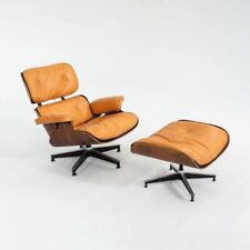 1962 silla salón Herman Miller Eames y otomana en palo de rosa con cuero de coñac segunda mano  Embacar hacia Argentina