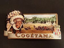 antique COGETAMA indian camp CIGAR BOX LABEL embossed tobacco 3.25"x5.75" ad for sale  Shipping to South Africa
