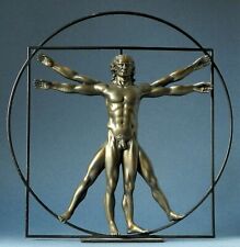 Estatueta decorativa bronze homem vitruviano de Leonardo 16 1/2 polegadas comprar usado  Enviando para Brazil