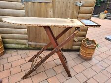 Used, ANTIQUE WOODEN FOLDING IRONING BOARD PROP MUSEUM METAL IRON STAND for sale  Shipping to South Africa