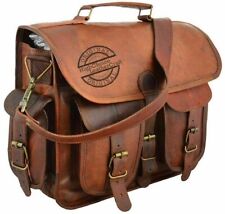 Used, Vintage Genuine Leather Satchel Shoulder Bag Messenger Laptop briefcase for Men for sale  Shipping to South Africa