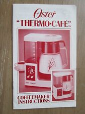 Usado, Folleto de instrucciones para cafetera de goteo Oster Thermo-cafe 1985 - E9G-30 segunda mano  Embacar hacia Mexico