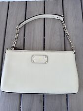 Kate Spade Womens Wellesley Byrd Pebbled Leather Shoulder Bag Off-White, used for sale  Shipping to South Africa