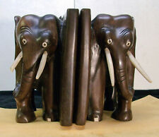 Carved elephant bookends for sale  San Rafael