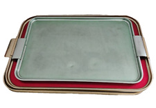 3 VINTAGE metal serving trays tea tray - see description for sale  Shipping to South Africa