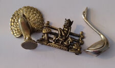 Brass swan peacocok for sale  BLACKPOOL