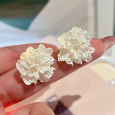 Usado, Moda Accesorios Grandes Flores Blancas Joyería Pendientes Pendientes Mujeres Niñas segunda mano  Embacar hacia Argentina
