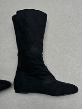 flat black pixie boots for sale  RICHMOND