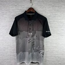 Camisa polo masculina Oakley média preta manga curta Hydrolix golfe Travis Pointe CC comprar usado  Enviando para Brazil