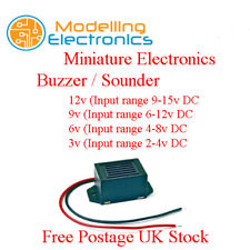 Miniature Electronic Buzzer / Sounder 2v to 15v  with Flying Leads, used for sale  Shipping to South Africa