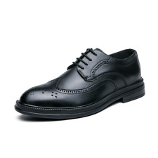 Zapatos formales de vestir talla grande para hombre negocios puntas de ala brogue zapatos de cuero boda segunda mano  Embacar hacia Argentina