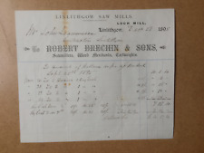 Linlithgow sawmillers invoice. for sale  BARNSLEY