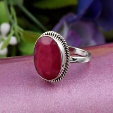 Indian Ruby Ring Handmade 925 Sterling Silver Ring Statement Lovely Ring HM1030 for sale  Shipping to South Africa