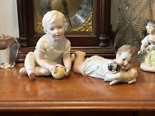 TWO ANTIQUE GERMAN BISQUE PIANO BABIES, used for sale  Shipping to South Africa
