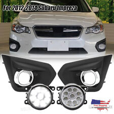 Par para 2012-2014 Subaru Impreza Lâmpada de Neblina LED Frontal com Moldura de Tampa Cromada comprar usado  Enviando para Brazil