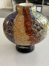 crackle glass vase for sale  SHIPLEY