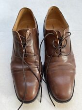 Mens M&S Italian Brown Leather Upper Leather Sole Shoes Size UK8.5 for sale  Shipping to South Africa