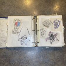 tattoo flash sheets lot from walk-in shop In Three Ring Binder Book Mixed for sale  Shipping to South Africa