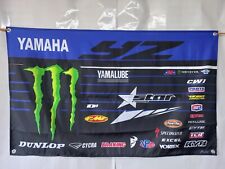 Vtg Motocross Enduro Flag Banner Sign Logo Yamaha YZ M ons Room Garage Shop for sale  Shipping to South Africa