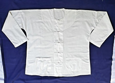 Camisa de algodão branca indonésia antiga do final dos anos 1800, fechamento de nó, grande masculina comprar usado  Enviando para Brazil