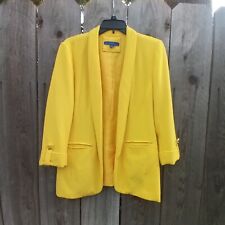 Usado, Blazer feminino APT 9 M jaqueta amarela casaco manga 3/4 negócios casual forrado aberto  comprar usado  Enviando para Brazil