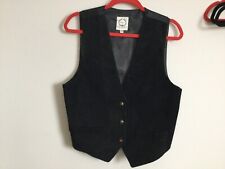 Black suede waistcoat for sale  BOURNE