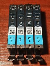 4 x EMPTY and USED Genuine CANON CLI-551C Ink Cartridges for sale  Shipping to South Africa