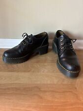 Dr Martens Women’s Leona Lo Smooth Leather Heeled Shoes Black, US Size 8 for sale  Shipping to South Africa