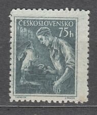 Używany, CZECHOSLOVAKIA 1954 **MNH SC#650 75h st., Working people (III) - lathe operator. na sprzedaż  PL