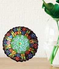 Prato decorativo de cerâmica turco feito à mão 5" cores vibrantes, usado comprar usado  Enviando para Brazil