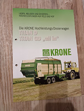 Broszura Krone wagon dozujący Titan D GD all in ciągnik ciągnik 11, używany na sprzedaż  Wysyłka do Poland