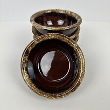 Hull Oven Proof Brown Drip Glaze Pottery 4 Cereal Soup Bowls - 5½ inches for sale  Shipping to South Africa