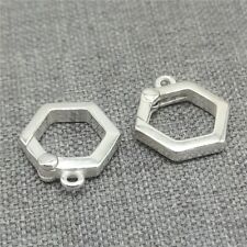 4 peças de fechos hexagonais de prata esterlina 925 com anel de salto fechado comprar usado  Enviando para Brazil