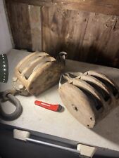 Vintage pulley blocks for sale  WOODBRIDGE