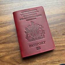 Capa de couro genuíno para passaporte do Reino Unido capa de viagem britânica no passaporte comprar usado  Enviando para Brazil