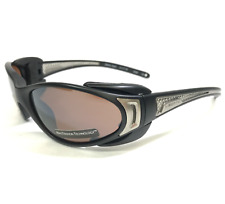 Liberty Sport Safety Sunglasses CHOPPER 205 Matte Black Shiny Gray Wrap Frames, used for sale  Shipping to South Africa