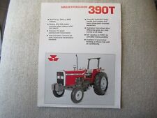 Massey-Ferguson 390T Tractor Specification Sheet Brochure for sale  Shipping to Ireland