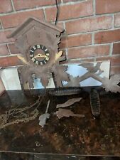 ANTIQUE  CUCKOO CLOCK LARGE HERBERT HERR TRIBERO GERMANY SIDE DOOR AS IS!, used for sale  Shipping to South Africa